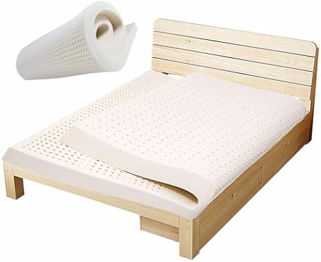 Yuvarlanabilir Yer Yatağı Çerçeve Yatak Uyku Pedi Taban Nefes Alabilir Yatak Plakası Yatak Odası Katlaması için, %100 Doğal Lateks Yatak 80 × 160 cm (31 × 63 inç) - Ev için Nefes Alabilir, Rahat ve