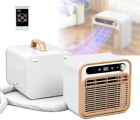 Split Portable AC 1500W, 130m3/h Airflow, WiFi Remote Control, 12H Timer, Quiet Operation, Lightweight for Bedroom RV Camping, No Installation Needed