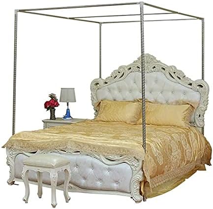 Mosquito Net Frame Four Corners, Metal Four-Poster Bed Frame Canopy, Simple 4 Corners Post Curtain, Suitable for Single/Double/King/Super King Size Bed, Mosquito Net Mount (Color : 30mm, Siz