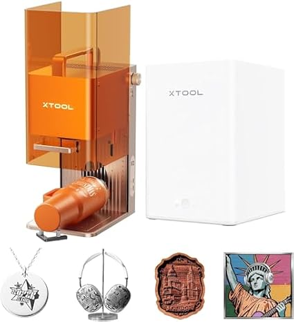 xTool F2 Laser Engraver with Smoke Purifier, 5W IR & 15W Diode Dual Laser, Built-in 50MP Camera, 6000mm/s Ultra Fast, 3D Embossing, Color Marking on Metal, On-Site & Small-Batch Ready