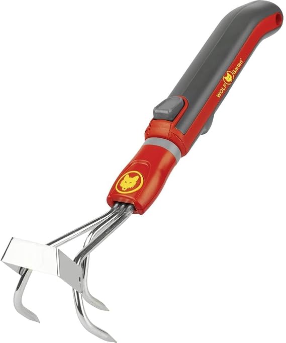 WOLF Garten - multi-star Minis 71AIE002650 Weeding Cultivator with Handle LB-M/ZM 015 Working Width: 7 cm Red