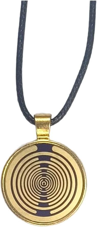 Lakhovsky MWO Disc Pendant Necklace Multi-Wave Oscillator Golden Plated Balancing Pendant A