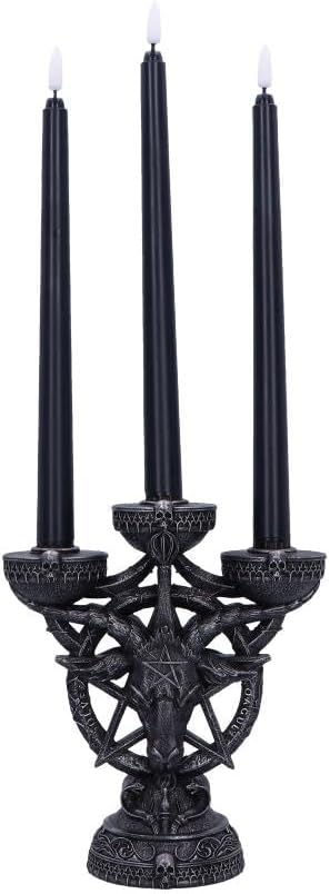 Nemesis Now Baphomet Candelabra with Electric Candles, Resin, Cast in the Finest Resin, Expertly Hand-Painted, Black