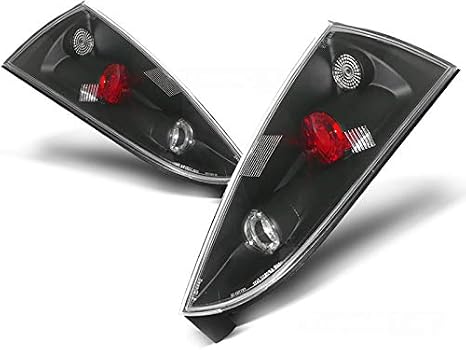 Rear Lights compatible with Ford Focus Mk1 1998 1999 2000 2001 2002 2003 2004 Hatchback GV-1840 Tail Light Assembly Tail Lamp 1 Pair Driver And Passenger Side Complete Set Black