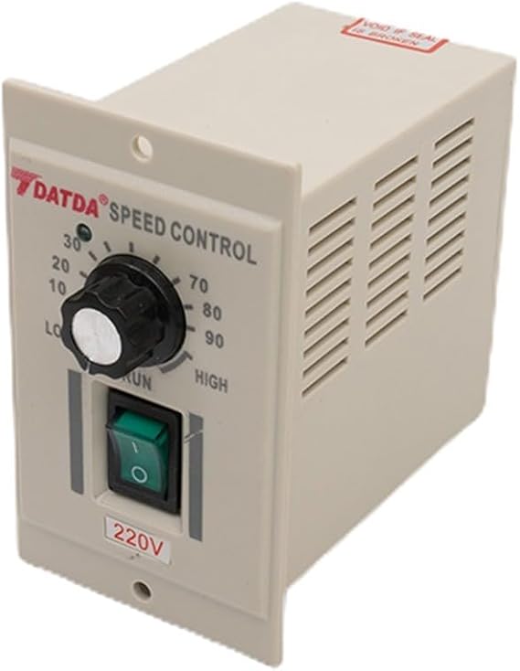 DC Motor Controller, AC 220V to DC 180V Motor Variable Regulator with Soft Start and Constant Torque, for 0-400W DC Motors, Panel Mount Installation for Industry