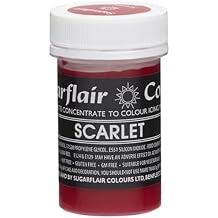Sugarflair Pastel Concentrated Paste Food Colour :: Perfect for All Cake Making and Colouring (Scarlet Red)