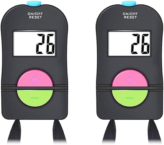 Electronic Digital Hand Counter Electronic Manual Clicker Manual Clicker Counter Golf Sports Counter Digital Hand Counter for Ball Games Running Swimming Schools Tally Records Pack of 2
