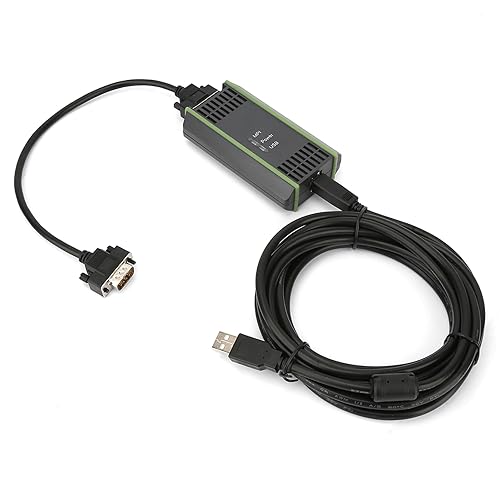 ViaGasaFamido PLC Programming Cable USB MPI Programming Cable Compatible for Siemens S7-200 300 400 7 Pin Isolated Cable PLC Cable Adapter for 6ES7972-0CB20-0XA0 Replacement