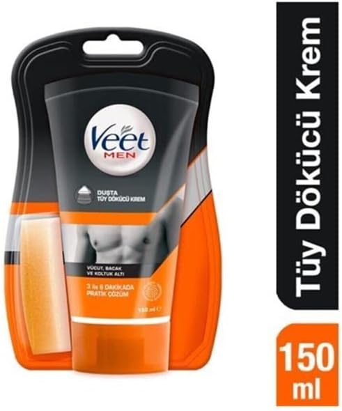 Veet Men Duşta Tüy Dökücü Krem Erkeklere Özel Vücut, Bacak Ve Koltuk Altı 150 ML