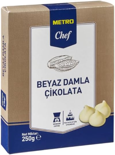 Metro Chef Damla Çikolata (250 Gr, Beyaz)