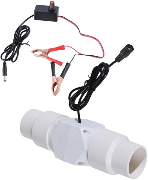 12V Plastic Inline Duct Exhaust Fan For Continuous Air Movement In Bathrooms, Horticultural Enclosures, Kitchens, And Workshop Zones(20mm)
