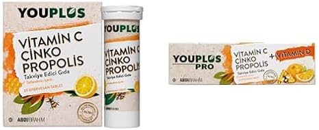 ABDİ İBRAHİM Youplus Vitamin C Çinko Propolis 20 Efervesan Tablet +