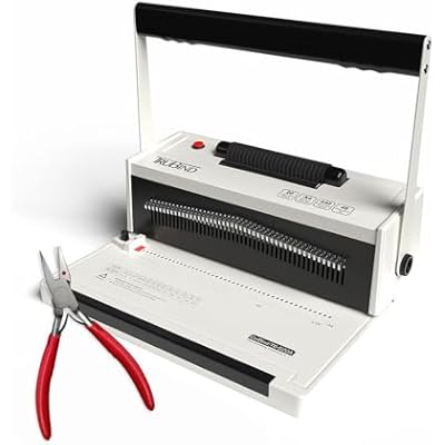 Coil Binding Machine with Electric Coil Inserter and Adjustable Side Margin | 20 Sheet Punch Capacity | Bind up to 440 Sheets | 46 Fully Disengageable Dies | 4:1 Pitch |