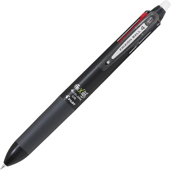 Pilot 2268001 Frixion Rollerball Pen 4 Four Colour Ballpoint Pen – 0.5 mm – Black
