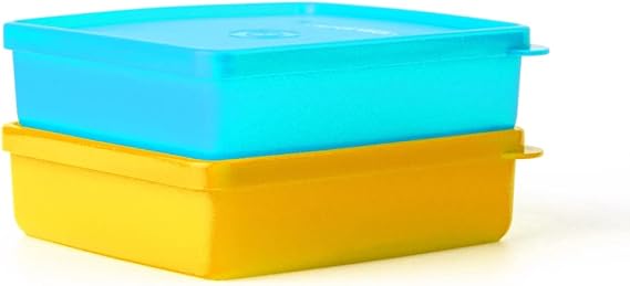 Tupperware Snack Stackers 400ml (Set of 2), Yellow & Blue
