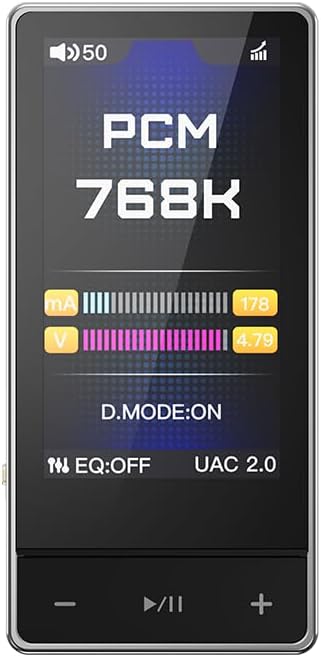 FiiO QX13 Taşınabilir DAC Amp, ES9027PRO 8-Ch DAC, 900mW × 2, XMOS 16 Çekirdekli, 10-Band EQ, Renkli Ekran (Titanyum Altın)