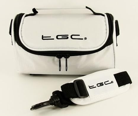 TGC ® Camera Case for Datacard Tru Photo Professional with shoulder strap and Carry Handle (Cool White)