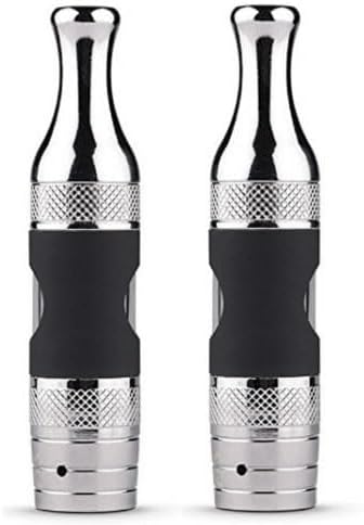 2 x ET-S Glass Clearomiser, BVC/BDC Coils Compatible, Wickless CE4 style ego tank 2ml (Black)