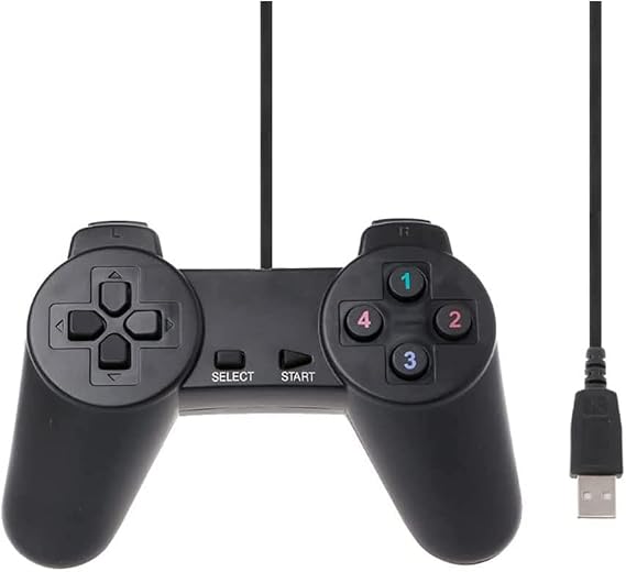 有線USBゲームコントローラゲームパッドジョイスティック 有線ゲームコントローラ用 Windows/SwitchPC/MACコントローラーと互換性のあるUSBゲームコントローラー アナログコントローラー for snes ゲーム対応 black