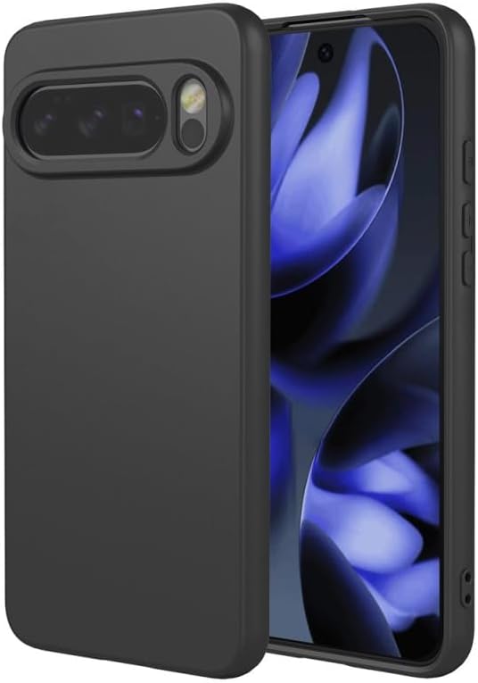 Google Pixel 10 Pro İle Uyumlu Yüksek Kalite Silikon Lansman Kılıf (XL İçin Uyumlu Değildir) (SİYAH)