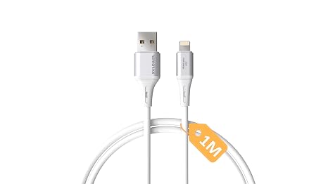 USB A-Lightning Uyumlu, 1Metre, 3.1A Hızlı Şarj Kablosu, REMORAX Wahoo (1Ad x 1Metre Beyaz)