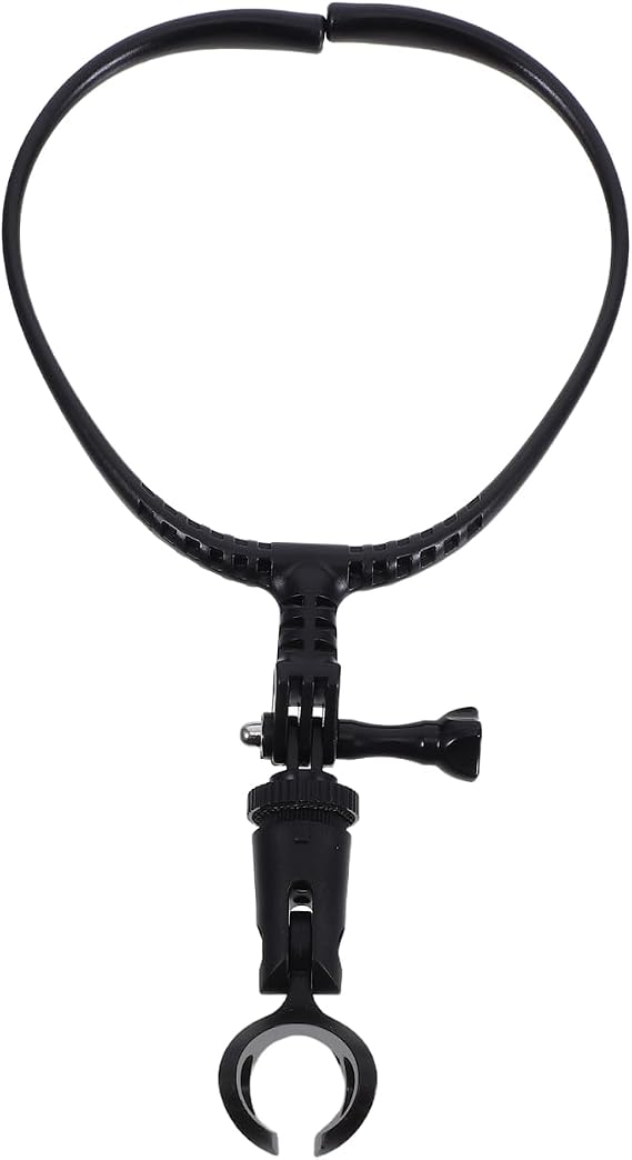 Adjustable Neck Hanging Mic Holder Hands-Free Microphone Stand for Singing Hosting Outdoor Live Streaming Lightweight Portable Mic Neck Mount