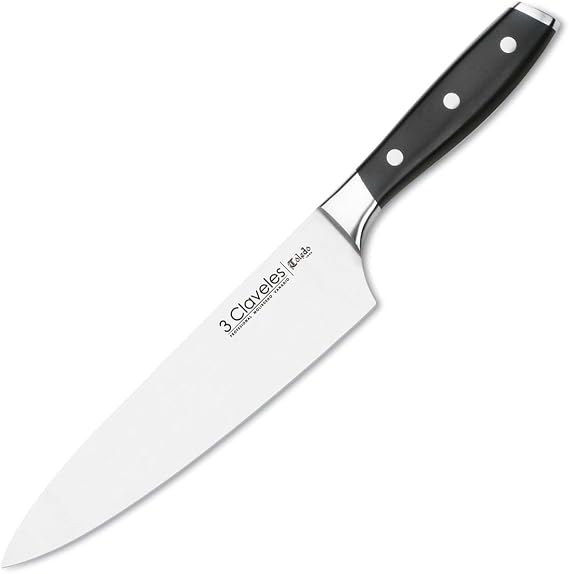 3 Claveles - Forged Chef Knife, Matte Polished, Stainless Steel, Toledo line - (20cm - 8")