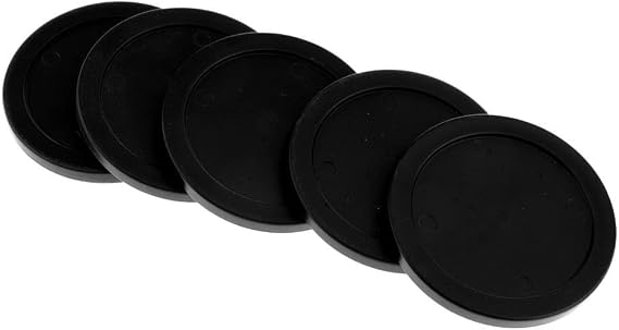 Durable Air Hockey Equipment Set Of 5 Air Hockey Puck Table Pucks Leisure Sports Gameplay Must For Leisure Sports In Any Game Room. Made Of Sturdy PP Table Pucks , Black , 62mm
