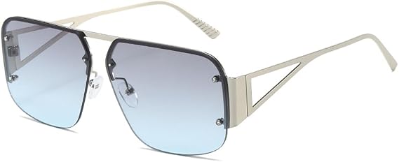 Vintage Rimless Women Sunglasses 2024 New Trending Punk Candy Color Sun Glasses Female Shades UV400 Gradient Eyewear