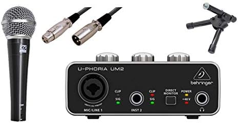 BEHRINGER UM2 Audio Interface Microphone Set