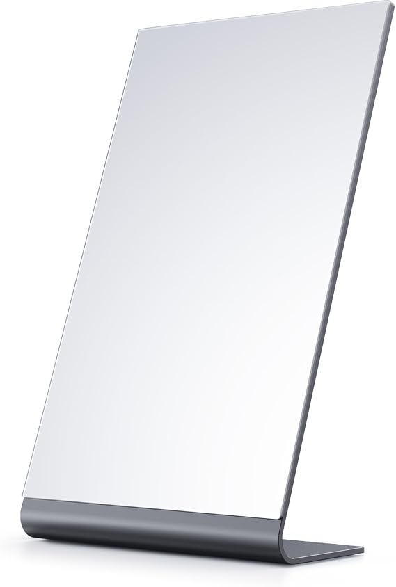 NEZZOE Frameless Makeup Mirror, Minimalist Dressing Table Mirror, 30x18cm