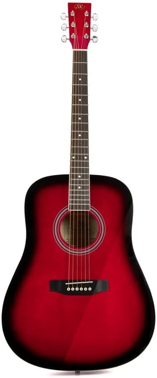 Sx SD104RDS Akustik Gitar (Kırmızı)