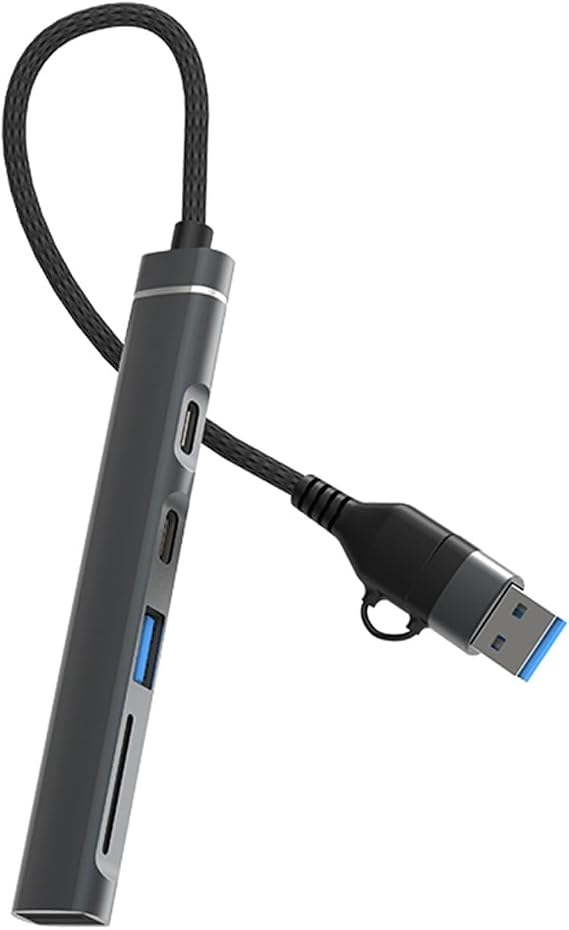 DM CHB025 2*Type-C 1*USB-A SD Micro SD TF Card Reader Multiplexer Converter with USB-A and Type-C Input