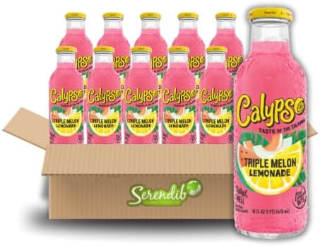 Calypso Lemonade | Island-Inspired Flavors with Real Lemon | (Pack of 12, Tripple Melon Lemonade)