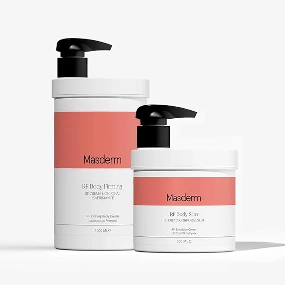 MASDERM - Radiofrequency Facial and Body Moisturizing Cream 500ml and 1L, Professional Conductive Gel, Anti-Aging Cream with Hyaluronic Acid and Collagen, Firming and Anti-Wrinkle - 2 Pack