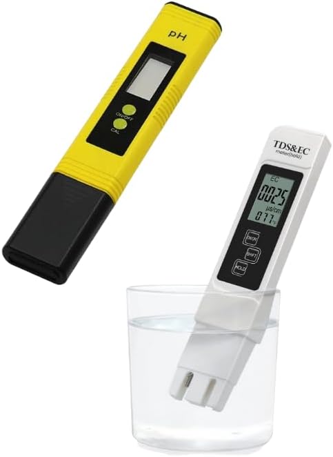 UNICHROME Digital Ph Meter Water Liquid Aquarium Ph Meter Calibration Tds&ec Meter Water Quality Conductivity Measurement Thermometer Water Tester