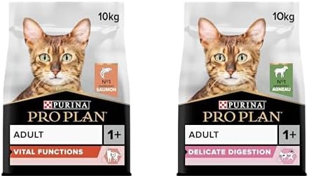 PRO PLAN Original Somonlu Kuru Kedi Maması 10 kg ve PRO PLAN Delicate Kuzu Etli Kuru Kedi Maması 10 kg