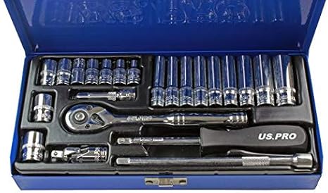 US Pro 24Pc 1/4" Dr. Metric Socket Set 4-13mm B3253