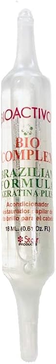 Vial Star Bio Complex Brazilian Formula Keratina Plus Oil Treatment 1 Vial 0.61 fl. oz. (18ml)