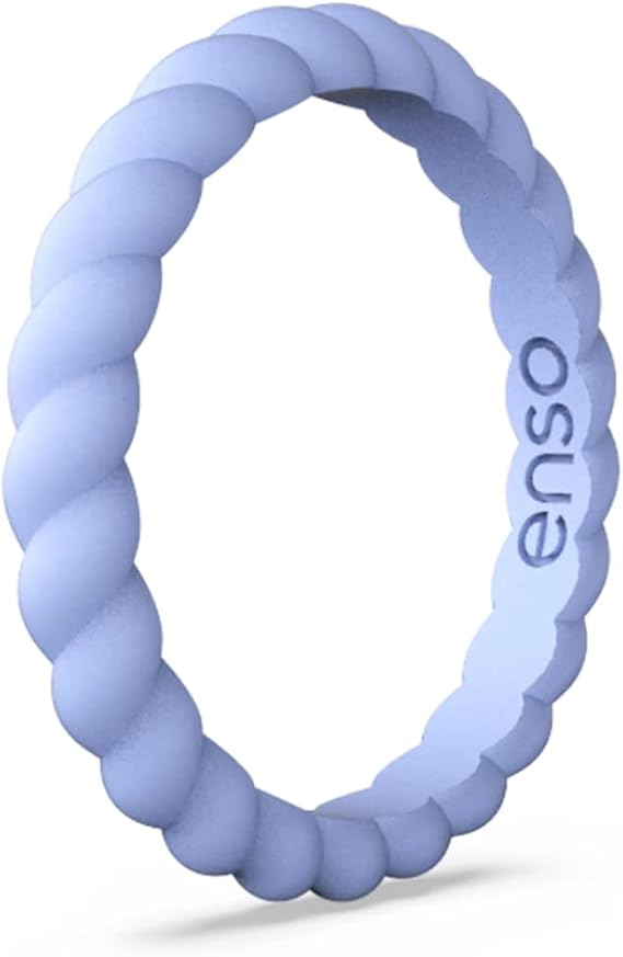 Enso Rings Stackable Braided Silicone Wedding Ring Bundles – Comfortable and Flexible Design - Multi-Packs