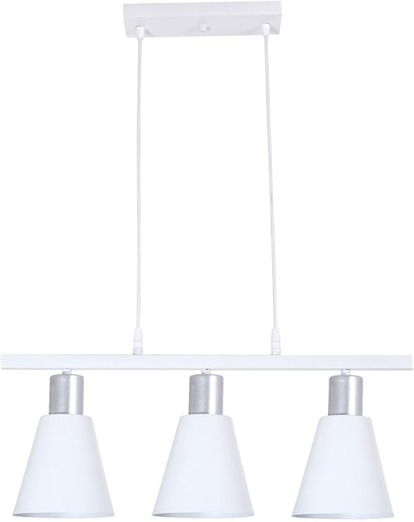 Fer Avize Trendy Modern Tasarım Cafe Mutfak Salon Beyaz Renkli Sıralı 3 Lü Avize