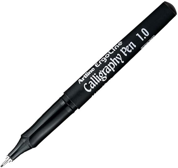 Artline Ergoline Calligraphy Pen 1.0 Kaligrafi Kalemi, 1.0 mm, Siyah