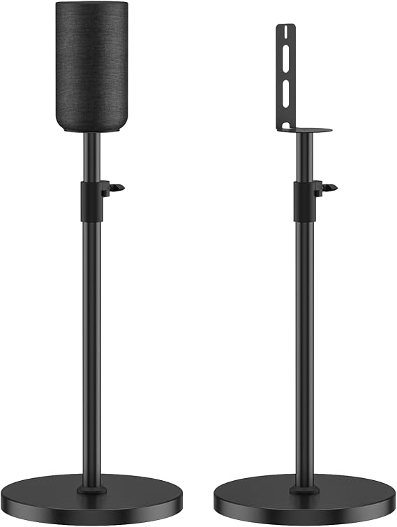 Height Adjustable Floor Speaker Stands Pair for Sony SA-RS5 Speaker Stands - Heavy-Duty Surround Sound Speaker Stand for Sony SA-RS5 Wireless Rear Speaker Stands with Cable Management (Stand Only)