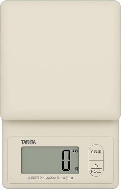 Tanita KW-2G01-BE Washable Scale, 4.4 lbs 2 kg, Beige