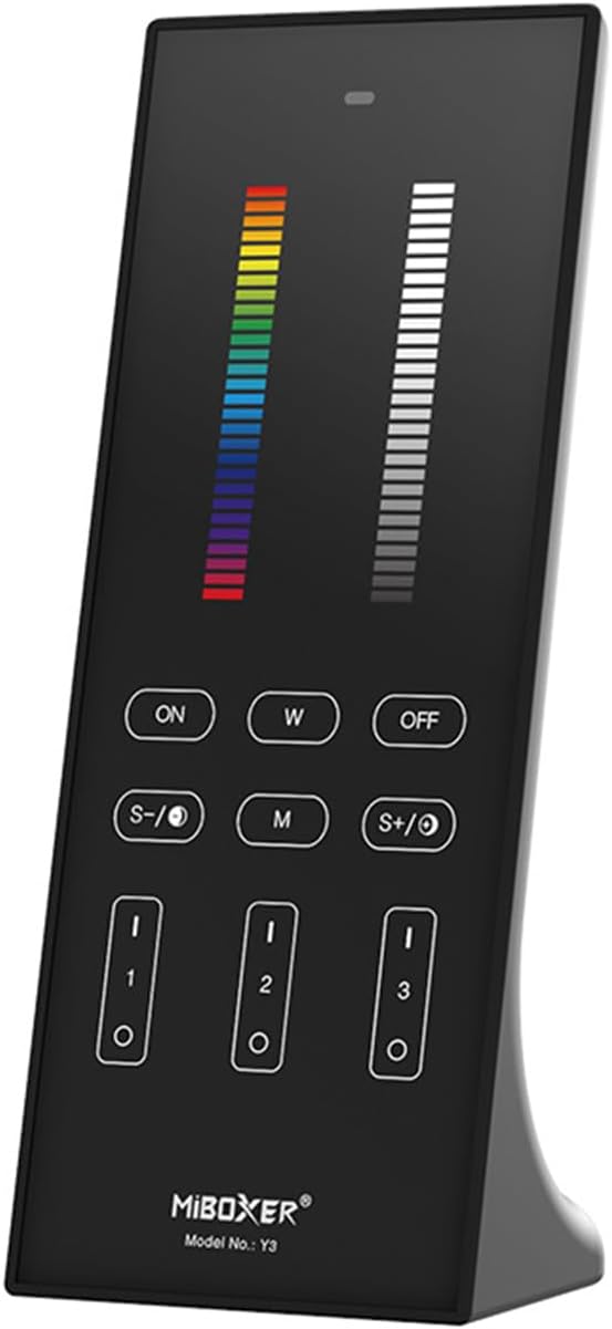 LIGHTEU®, Miboxer 3 Zone RGB+CCT 2.4GHz Standing Remote for Miboxer RGBCCT, Y3