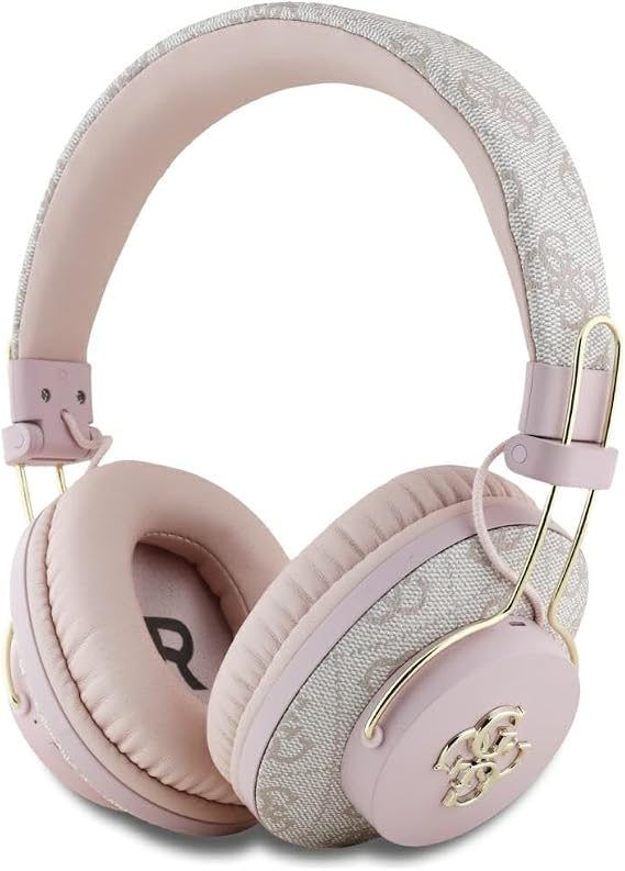 CG Mobile Guess Bluetooth ENC Metal 4G Logolu Kulak Üstü Kulaklık (Pembe)