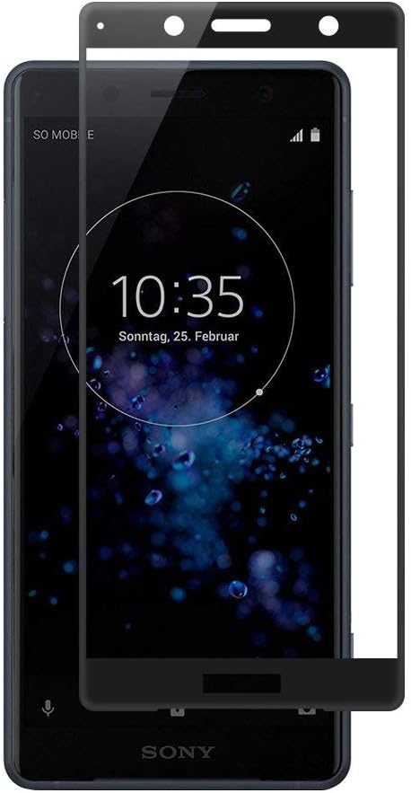 Microcase Sony Xperia XZ2 3D Curved Full Tempered Glass Cam Koruma - Siyah