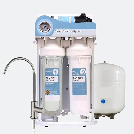 PREMIUM 5 Stage Reverse Osmosis System With Faucet And 3.2G Metal Tank-50GPD,Power:220-240 Under-sink & Countertop Filtration