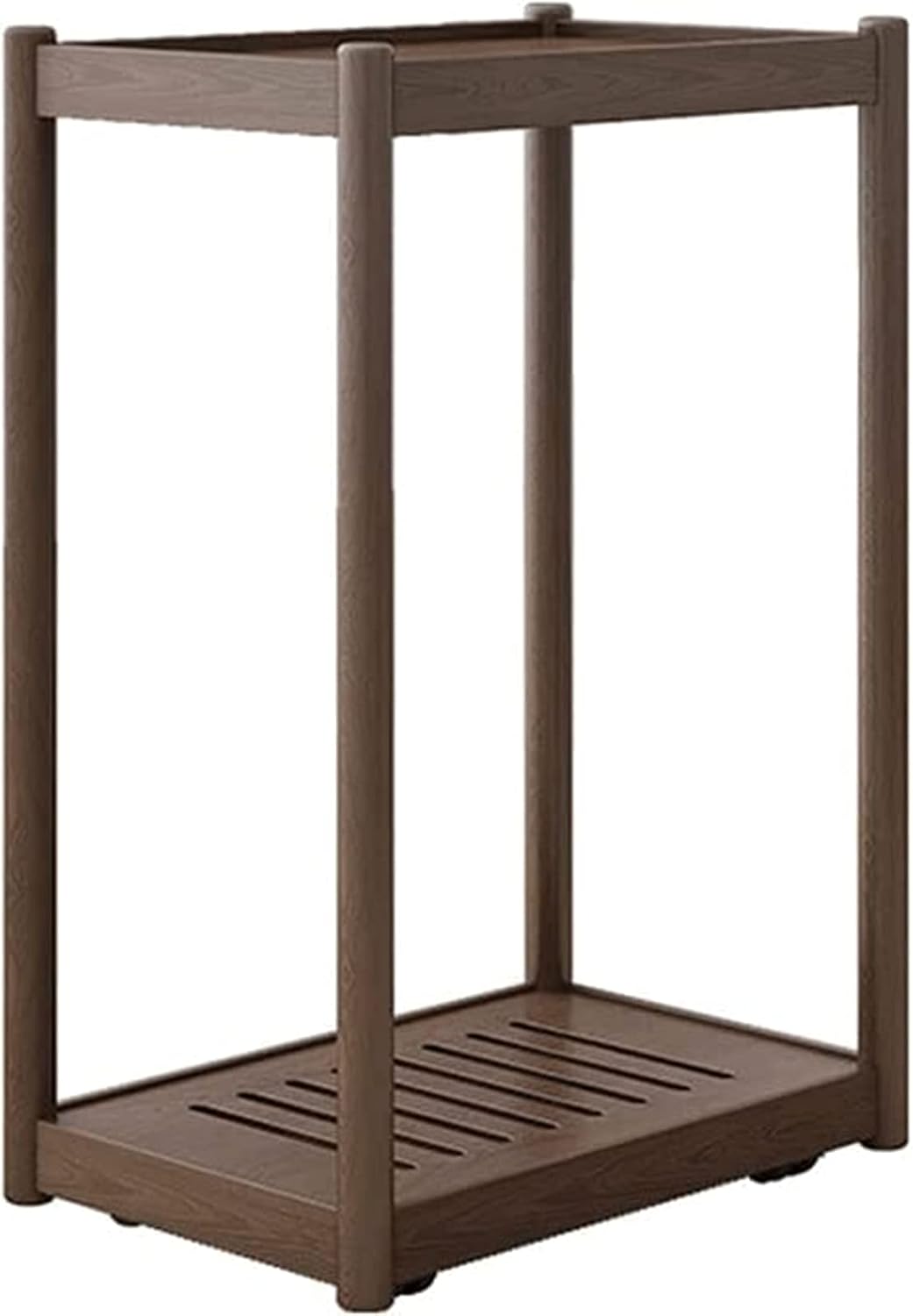 Printer Table Double-Layer Printer Stand, Wooden CPU Bracket for Home ＆ Office, Sturdy ＆ Durable CPU Stand with Rolling Wheels Storage Shelve