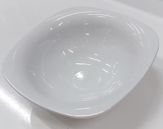MATAR Beyaz Kare Dekoratif Kase Kırılmaz Thermo Melamin 20*20cm